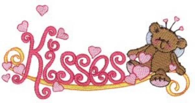 Picture of Kisses Bear Machine Embroidery Design