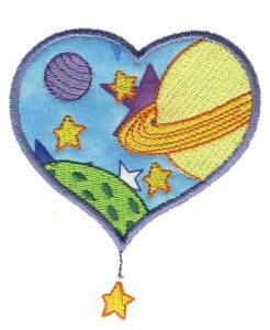 Picture of Love Planets Machine Embroidery Design