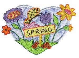 Picture of Spring Heart Machine Embroidery Design