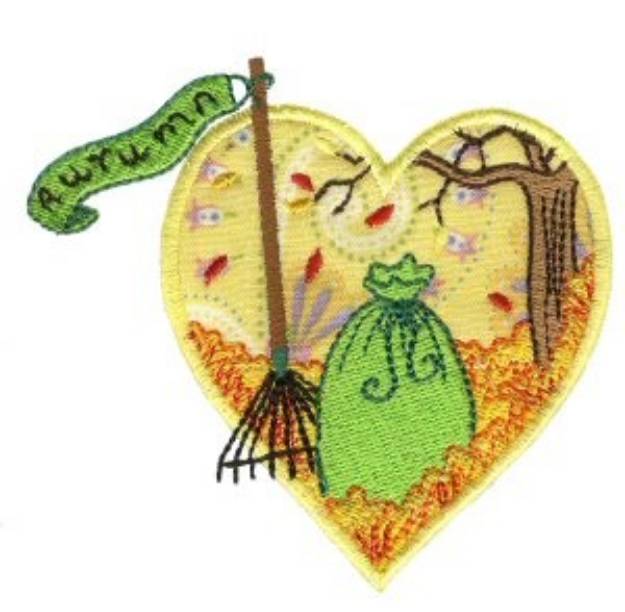 Picture of Autumn Heart Machine Embroidery Design