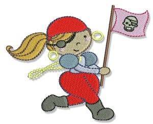 Picture of Pirate Girl Machine Embroidery Design