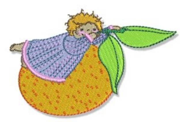 Picture of Orange Girl Machine Embroidery Design