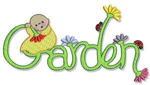 Picture of Garden Kid Machine Embroidery Design