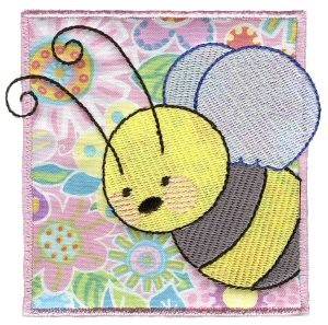 Picture of Bee In Block Machine Embroidery Design
