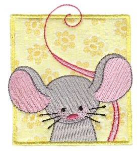 Picture of Mouse In Block Machine Embroidery Design