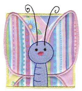 Picture of Spring Applique Butterfly Machine Embroidery Design