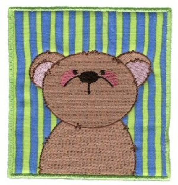 Picture of Spring Bear Applique Machine Embroidery Design