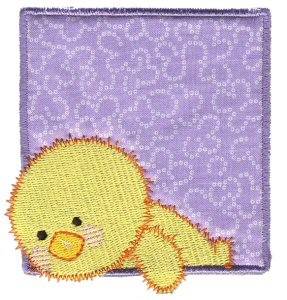 Picture of Spring Chick Applique Machine Embroidery Design