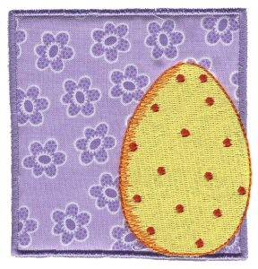 Picture of Spring Easter Egg Applique Machine Embroidery Design