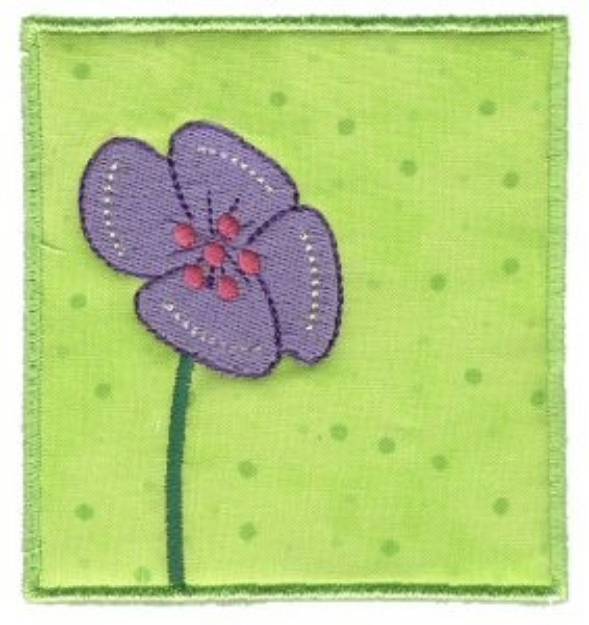 Picture of Spring Flower Applique Machine Embroidery Design