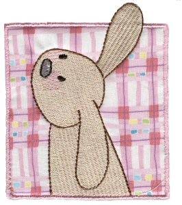 Picture of Spring Bunny Applique Machine Embroidery Design