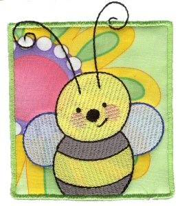 Picture of Spring Bumblebee Applique Machine Embroidery Design