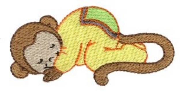 Picture of Monkey Dreamer Machine Embroidery Design