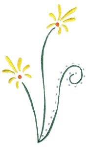 Picture of Elegant Swirls & Flowers Machine Embroidery Design