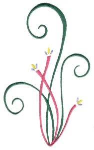 Picture of Elegant Swirls & Flowers Machine Embroidery Design