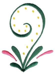 Picture of Elegant Swirls With Dots Machine Embroidery Design