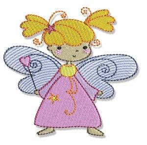 Picture of Little Girl Fairy Machine Embroidery Design