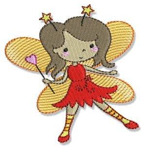 Picture of Brunette Fairy Girl Machine Embroidery Design