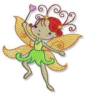 Picture of Redhead Fairy Machine Embroidery Design