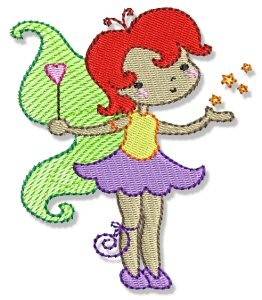Picture of Redheaded Fairy Machine Embroidery Design