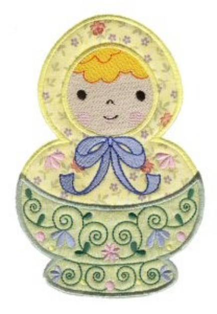 Picture of Pretty Russian Doll Machine Embroidery Design