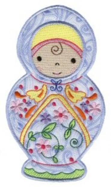 Picture of Cute Applique Russian Doll Machine Embroidery Design