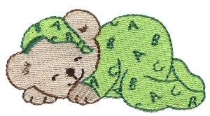 Picture of Dreaming Teddy Bear Machine Embroidery Design
