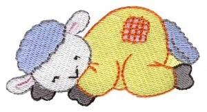 Picture of Dreaming Lamb Machine Embroidery Design
