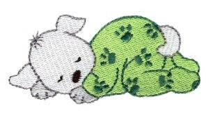 Picture of Dreaming Puppy Machine Embroidery Design