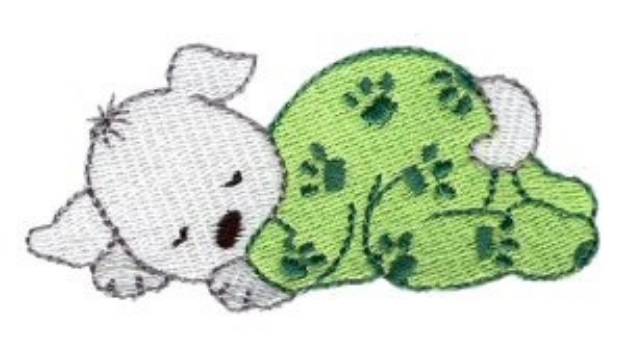 Picture of Dreaming Puppy Machine Embroidery Design