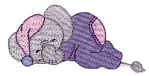 Picture of Dreaming Elephant Machine Embroidery Design