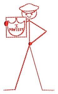 Picture of I Protect Stick Figure Machine Embroidery Design