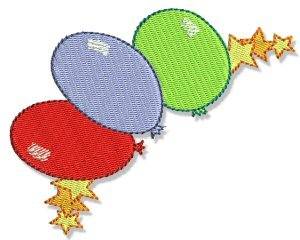 Picture of Happy Birthday Balloons Border Machine Embroidery Design