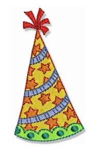 Picture of Happy Birthday Party Hat Machine Embroidery Design