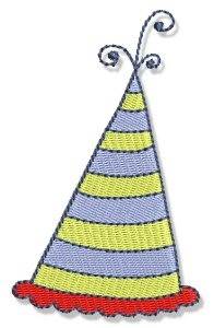 Picture of Birthday Party Hat Machine Embroidery Design