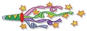 Picture of Birthday Streamers Machine Embroidery Design