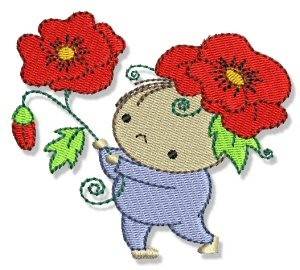 Picture of Poppy Blossom Baby Machine Embroidery Design