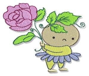 Picture of Rose Blossom Baby Machine Embroidery Design