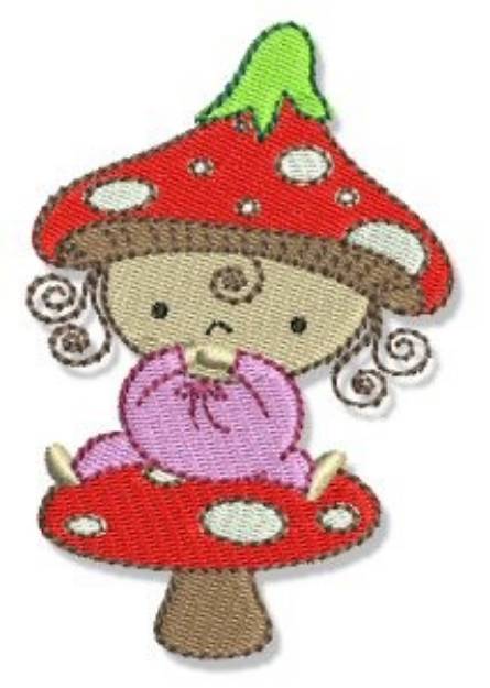 Picture of Mushroom Blossom Baby Machine Embroidery Design