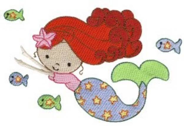Picture of Little Star Mermaid Machine Embroidery Design