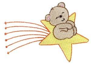 Picture of Little Stars Teddy Bear Machine Embroidery Design