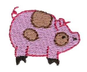 Picture of Mini Pig Machine Embroidery Design