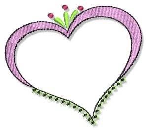 Picture of Fun Heart Frame Machine Embroidery Design