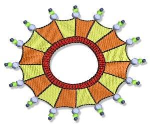 Picture of Fun Circular Frame Machine Embroidery Design