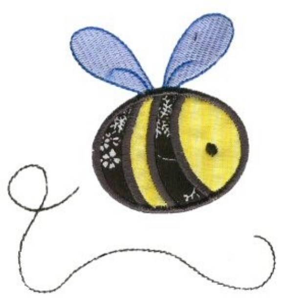 Picture of Sweet Applique Bumblebee Machine Embroidery Design