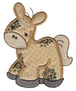 Picture of Sweet Horse Applique Machine Embroidery Design