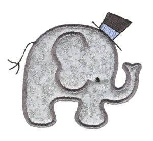 Picture of Sweet Elephant Applique Machine Embroidery Design