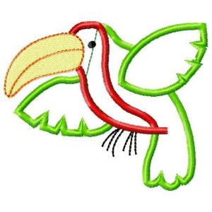 Picture of Sweet Toucan Applique Machine Embroidery Design