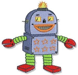 Picture of Little Stars Robot Machine Embroidery Design