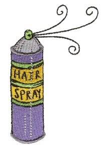 Picture of Pajama Party Hairspray Machine Embroidery Design
